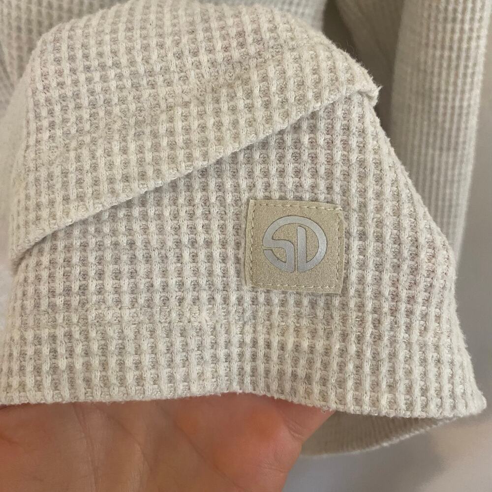 Straight Down Misty Cowl Neck Pullover Waffle Womens Size Small Golf Thermal - Picture 5 of 6